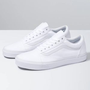 White Classic Vans Lace Up